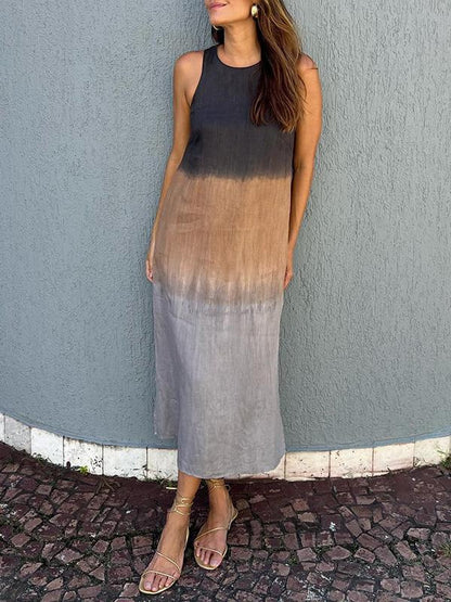 Robe d'Été Tencel Sans Manches