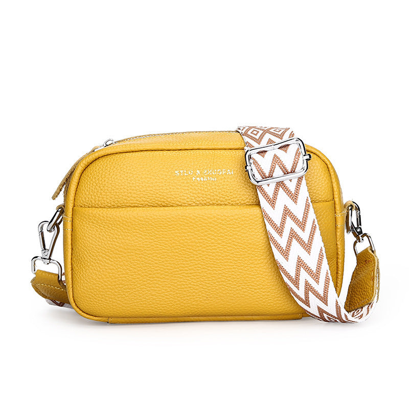 Sac bandoulière simple en cuir véritable