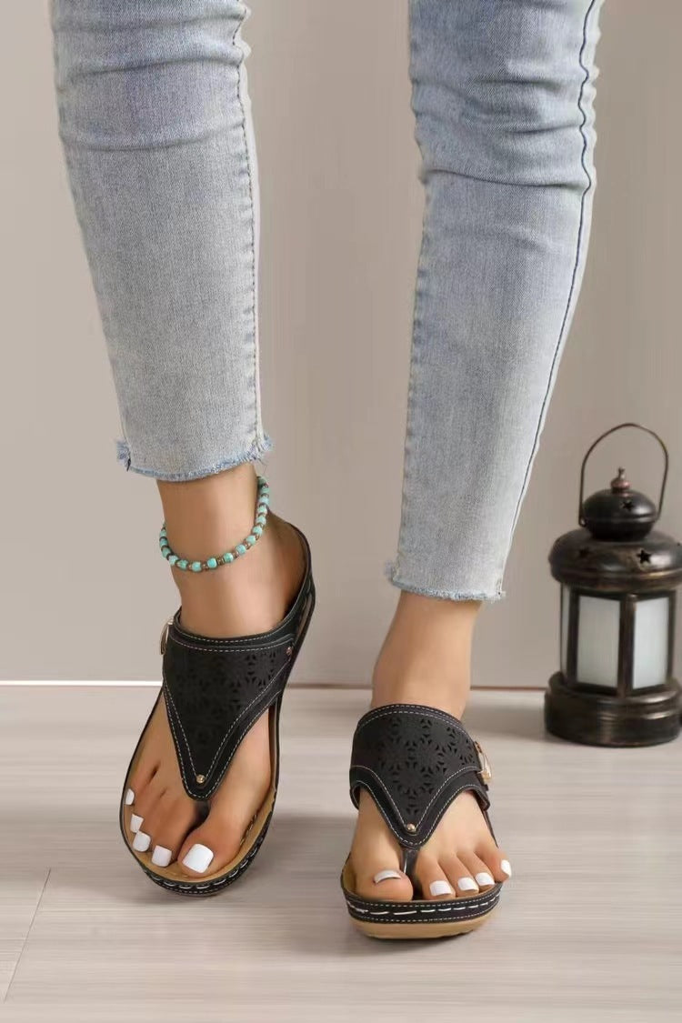 Sandales Rome‑wedges élégantes renforcées
