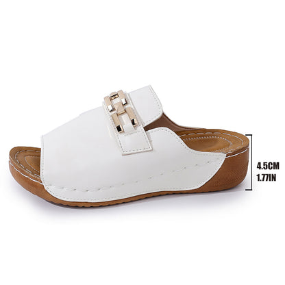 Chic Pantoufles Peep‑Toe Grande Taille