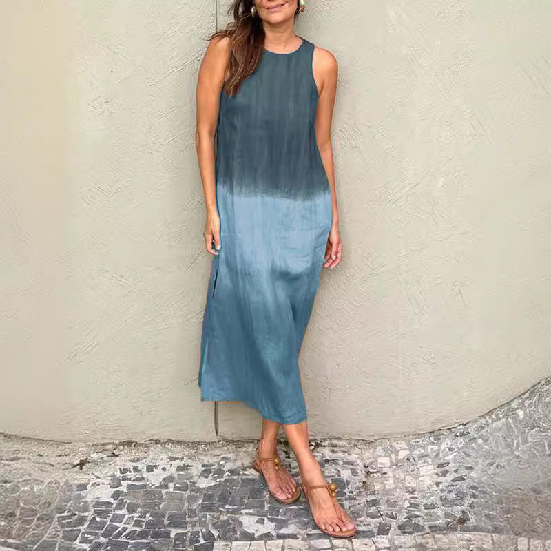Robe d'Été Tencel Sans Manches