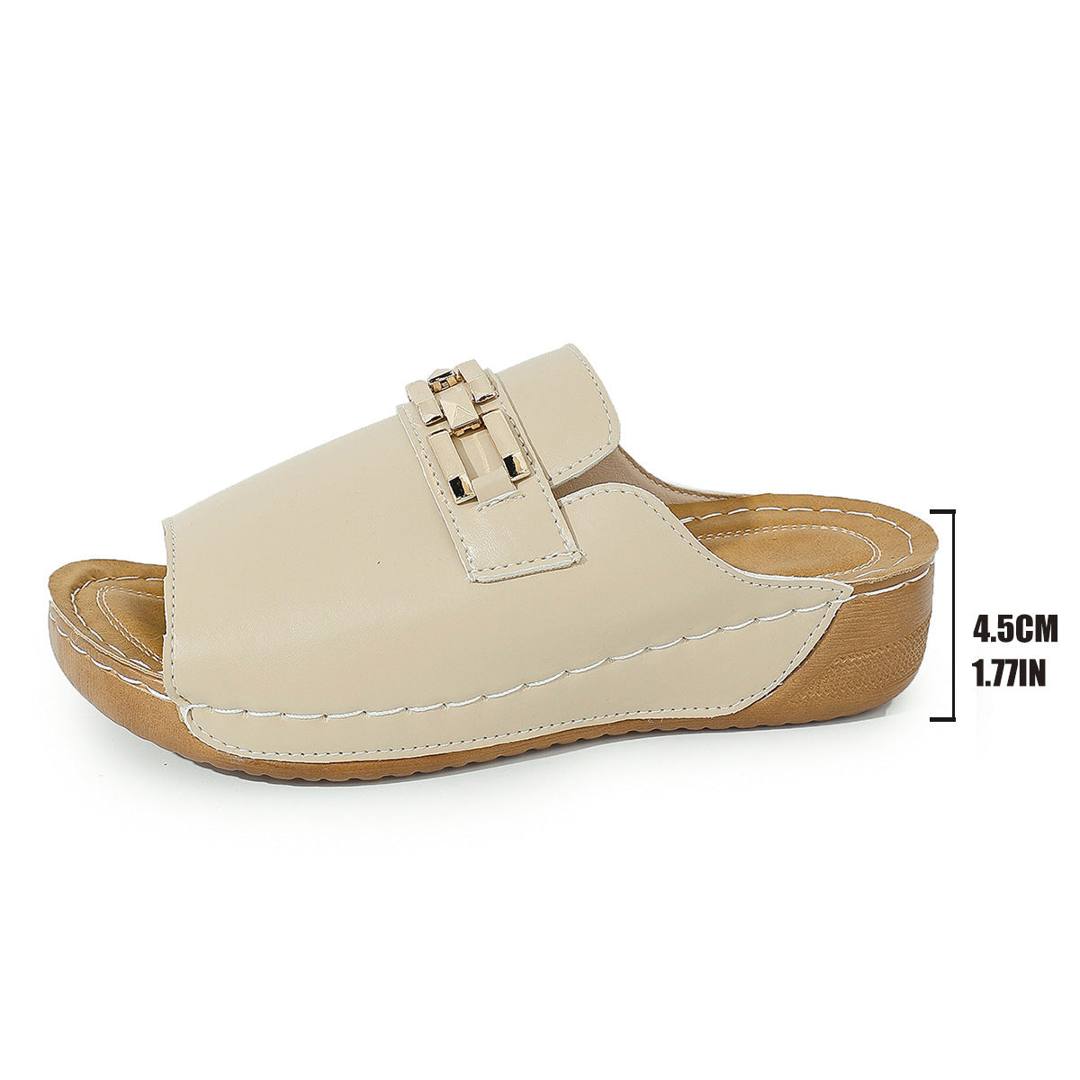 Chic Pantoufles Peep‑Toe Grande Taille
