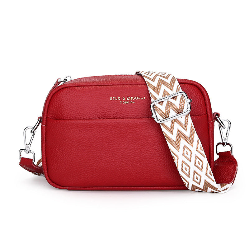 Sac bandoulière simple en cuir véritable