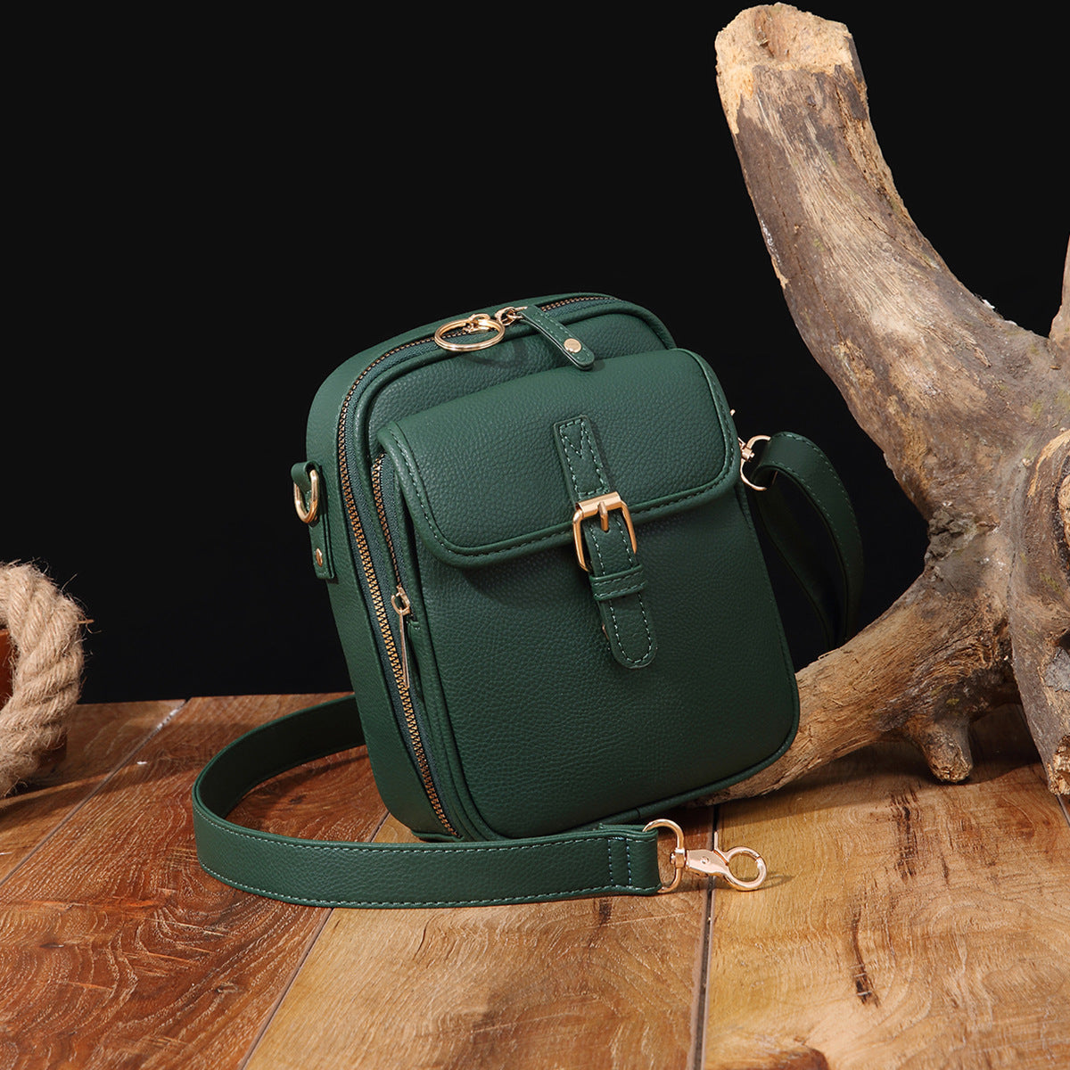 Sac messager rétro vintage en PU — Sac de rangement grande capacité