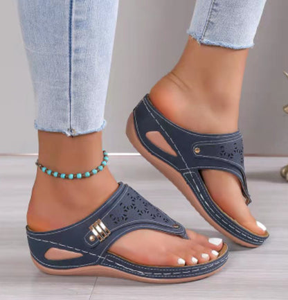 Sandales Rome‑wedges élégantes renforcées