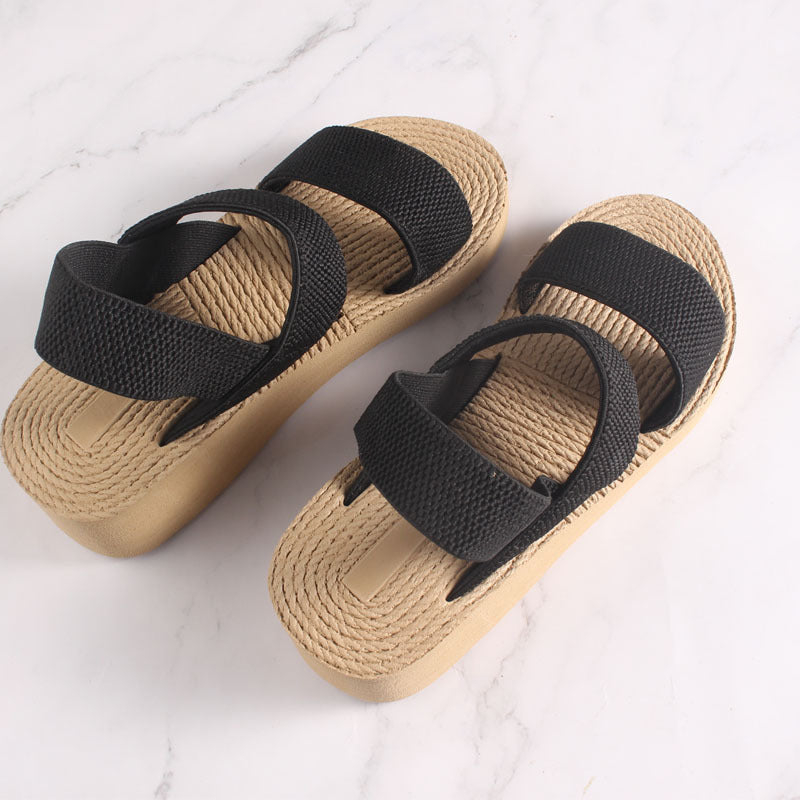 Sandales “Elévator” – Confort & Gain de Taille