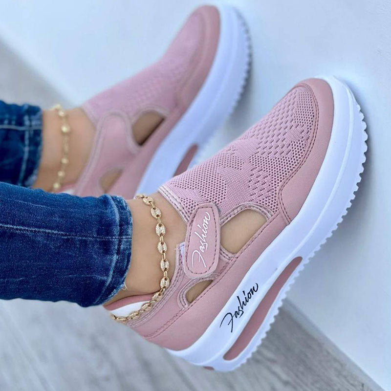 Flat Fly Knit : Chaussures Mesh Ton Pastel