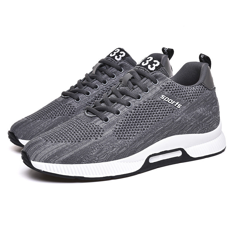 Élégantes Sneakers Fly-knit Mesh Homme 6cm