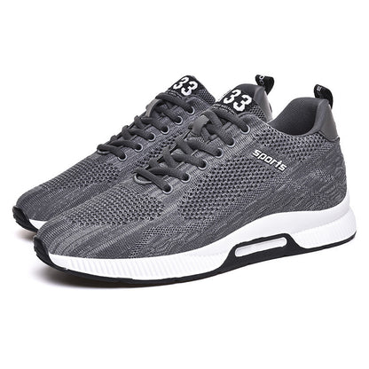 Élégantes Sneakers Fly-knit Mesh Homme 6cm