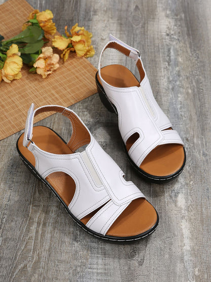 Sandales à talon épais velcro respirantes