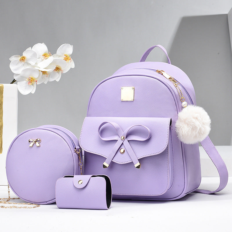 Sac Femme PU Noeud Élégant 3 pièces