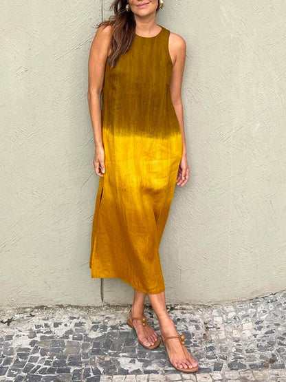 Robe d'Été Tencel Sans Manches
