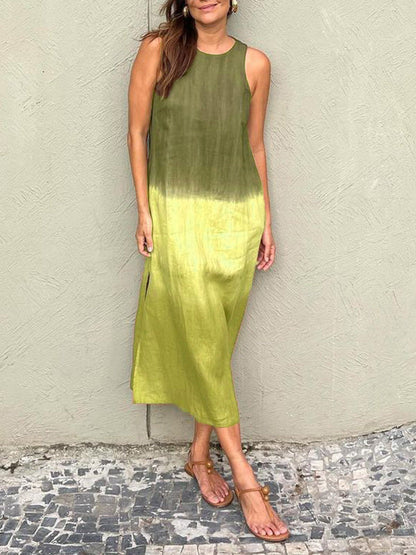 Robe d'Été Tencel Sans Manches